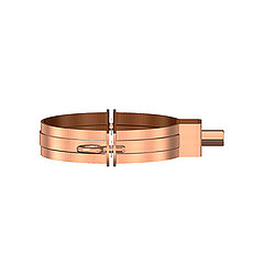 LORO-X 00973.070N LORO-N copper pipe clamp with combination thread M 8/10 without sound insulation DN 70