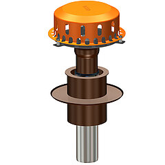 LORO-X 19511.070X flat roof emergency drainage for waterproof concrete DN 70