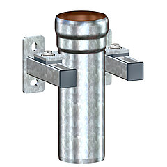 LORO-X 82652.100X downpipe support with fixing bracket and sound insulation DN 100